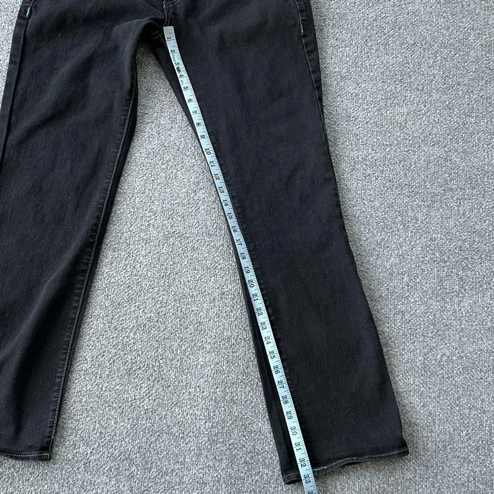 True Religion Ricky‎ Relaxed Straight Jeans Mens 34x33 Black Stretch Horseshoe